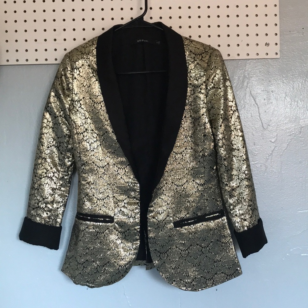 Metallic gold blazer